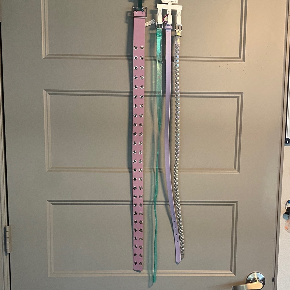 Target Polly Pocket Inspired Girl's Belts - Pink, Green, Purple, And Silver